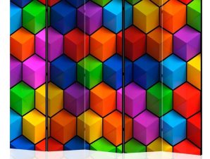 Διαχωριστικό με 5 τμήματα – Colorful Geometric Boxes II [Room Dividers]