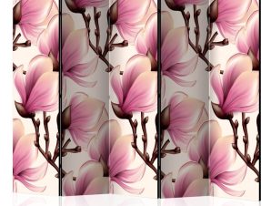 Διαχωριστικό με 5 τμήματα – Blooming Magnolias II [Room Dividers]