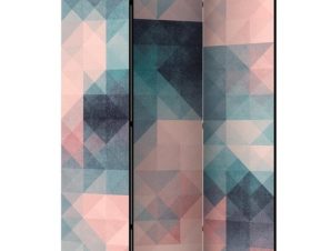 Διαχωριστικό με 3 τμήματα – Pixels (Green and Pink) [Room Dividers]