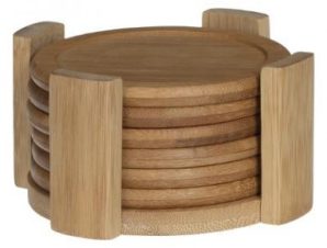 Secret De Gourmet Σουβέρ Bamboo Με Βάση Bamboo Σετ 6Τμχ. 10cm