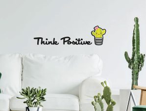 Αφρώδη Αυτοκόλλητα Τοίχου Ango Think Positive 59514