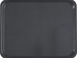 Pks Δίσκος Σερβιρίσματος Αντιολισθητικός Ορθογώνιος Μαύρος 46cm