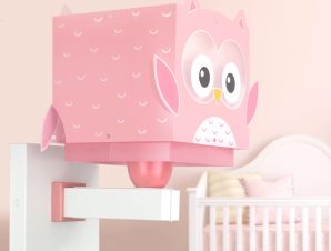 Παιδική Απλίκα Τοίχου Ango Little Pink Owl 64489