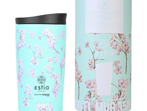 Ποτήρι Θερμός 350ml Estia Save The Aegean Travel Mug Blossom Green 01-20446