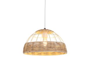 Φωτιστικό Οροφής Μονόφωτο Aca Zorbas GN20P135WH Rattan