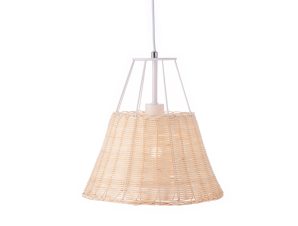 Φωτιστικό Οροφής Μονόφωτο Aca Zorbas GN60P130WH Rattan